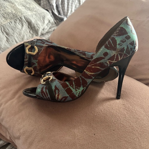 Carlos Santana Brown and Blue Heels - Picture 4 of 6